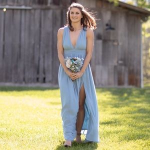 LuLus Light Blue Bridesmaid Dress